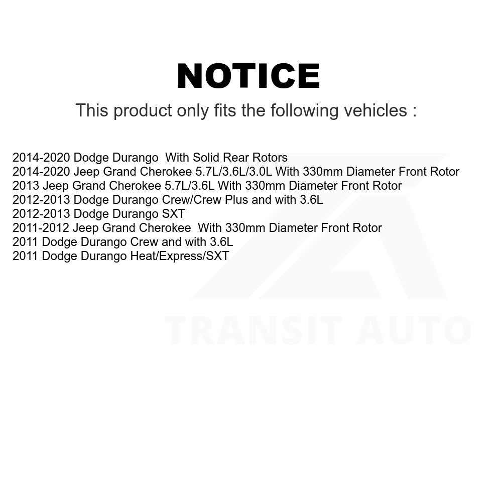 Front Disc Brake Rotor GCR-780868 For Jeep Grand Cherokee Dodge Durango
