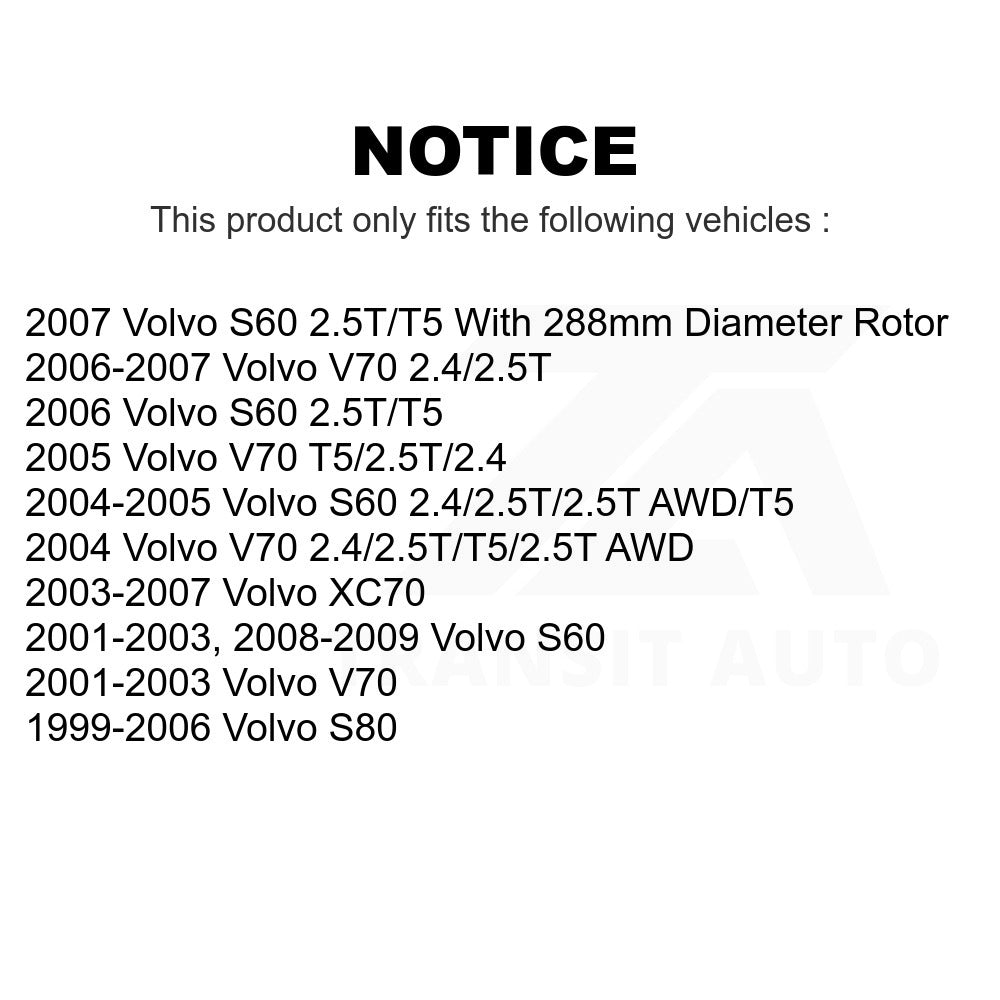 Rear Disc Brake Rotor GCR-980045 For Volvo S60 V70 XC70 S80