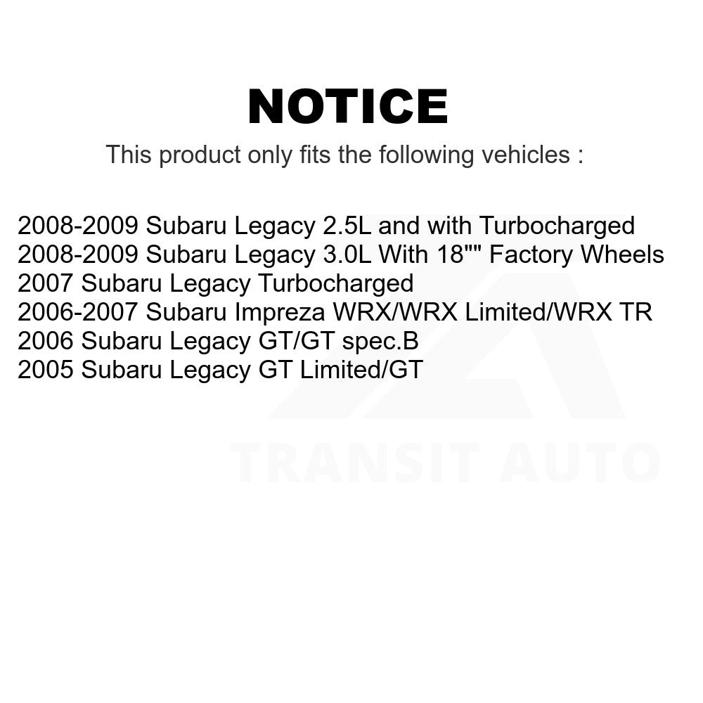 Rear Disc Brake Rotor GCR-980347 For Subaru Legacy Impreza