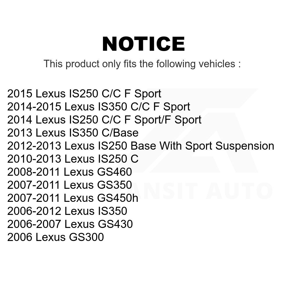 Rear Disc Brake Rotor GCR-980488 For Lexus IS250 IS350 GS350 GS300 GS430 GS450h GS460