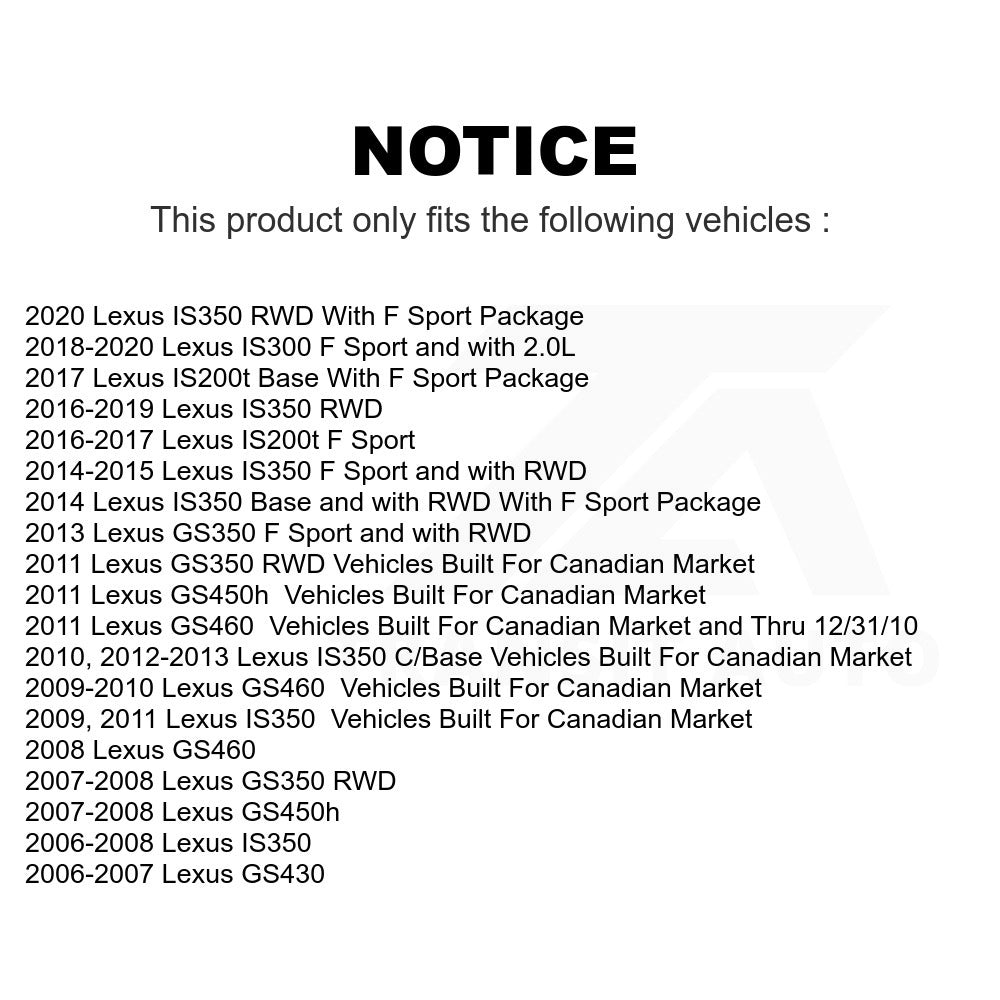 Front Left Disc Brake Rotor GCR-980493 For Lexus GS350 IS350 IS200t IS300 GS430 GS450h GS460