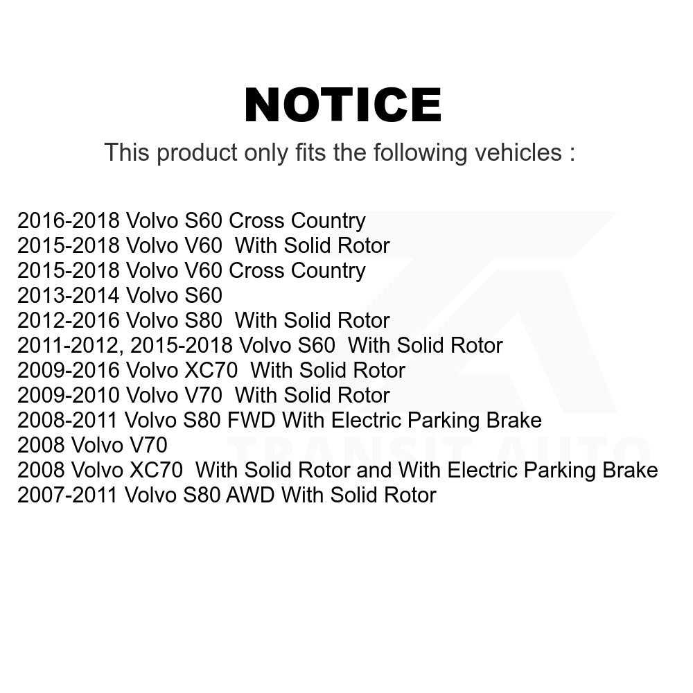 Rear Disc Brake Rotor GCR-980607 For Volvo S60 XC70 S80 V60 Cross Country V70