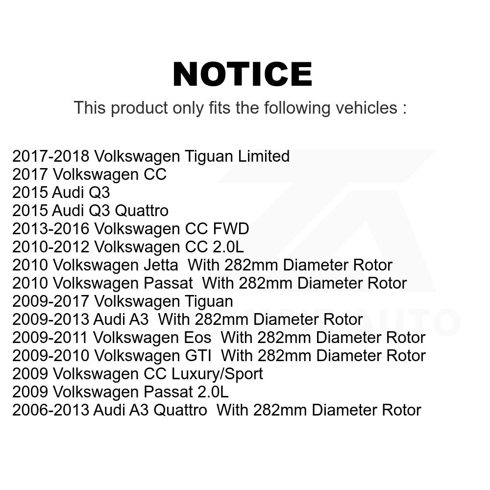 Rear Disc Brake Rotor GCR-980791 For Volkswagen Tiguan CC Jetta Audi Passat GTI A3 Eos Q3 Limited Quattro