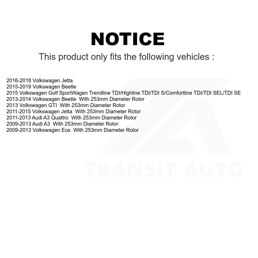 Rear Disc Brake Rotor GCR-980874 For Volkswagen Jetta Beetle Eos Audi A3 GTI Golf SportWagen Quattro