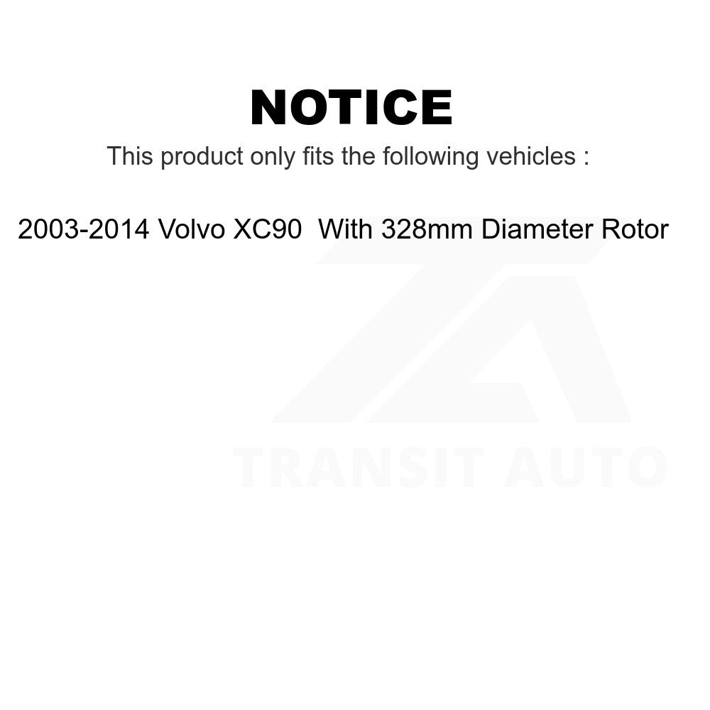 Front Disc Brake Rotor GCR-981050 For 2003-2014 Volvo XC90 With 328mm Diameter