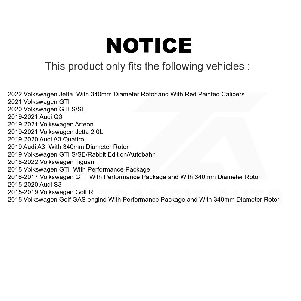 Front Disc Brake Rotor GCR-981914 For Volkswagen Tiguan Jetta GTI Audi Golf R S3 Q3 A3 Arteon Quattro