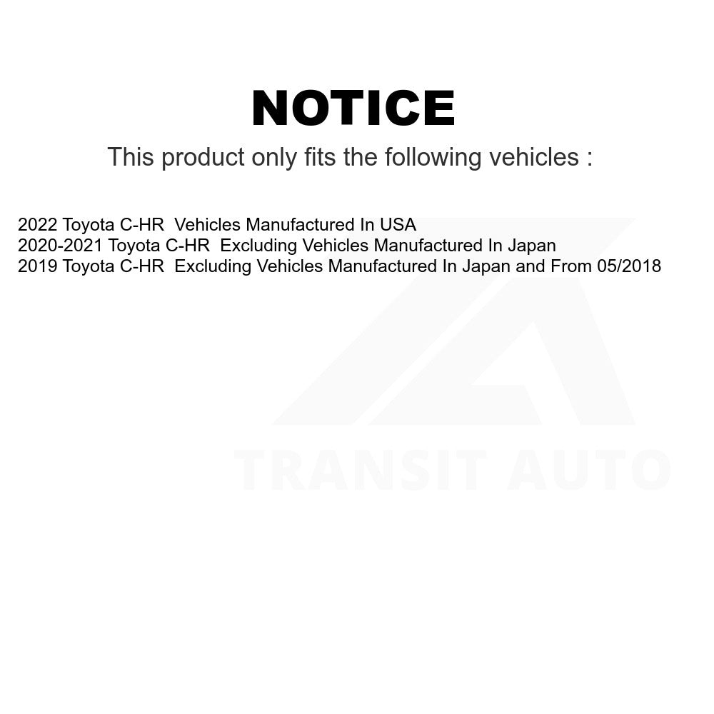Rear Disc Brake Rotor GCR-982498 For Toyota C-HR