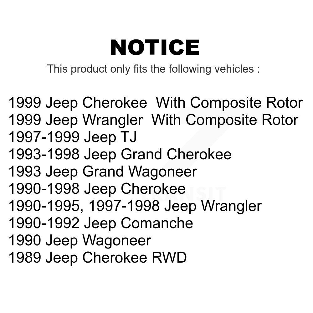 Front Wheel Bearing And Hub Assembly Pair For Jeep Wrangler Cherokee Grand Comanche Wagoneer TJ K70-100248