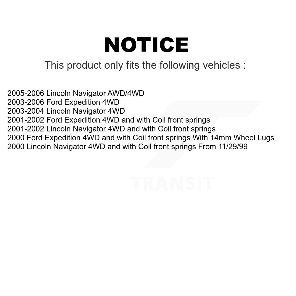 Front Wheel Bearing And Hub Assembly Pair For Ford Expedition Lincoln Navigator K70-100394