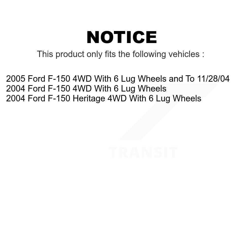Front Wheel Bearing And Hub Assembly Pair For Ford F-150 Heritage 4WD K70-100396