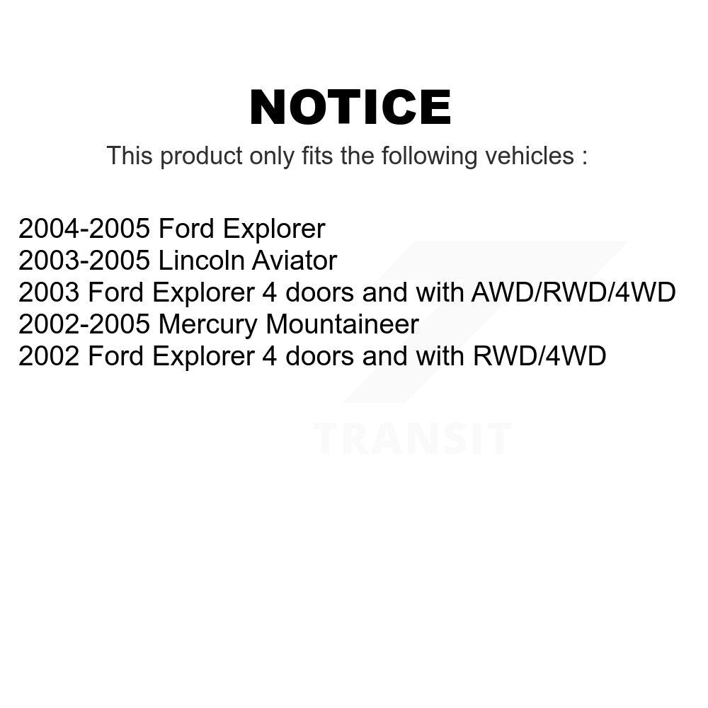 Front Wheel Bearing And Hub Assembly Pair For Ford Explorer Mercury Mountaineer Lincoln Aviator K70-100398