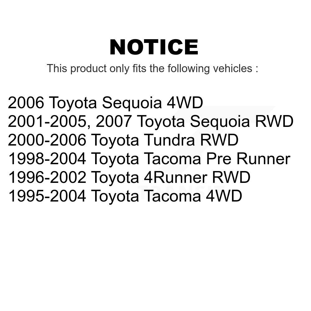 Front Wheel Bearing And Race Set Pair For Toyota Tacoma Tundra 4Runner Sequoia K70-100483