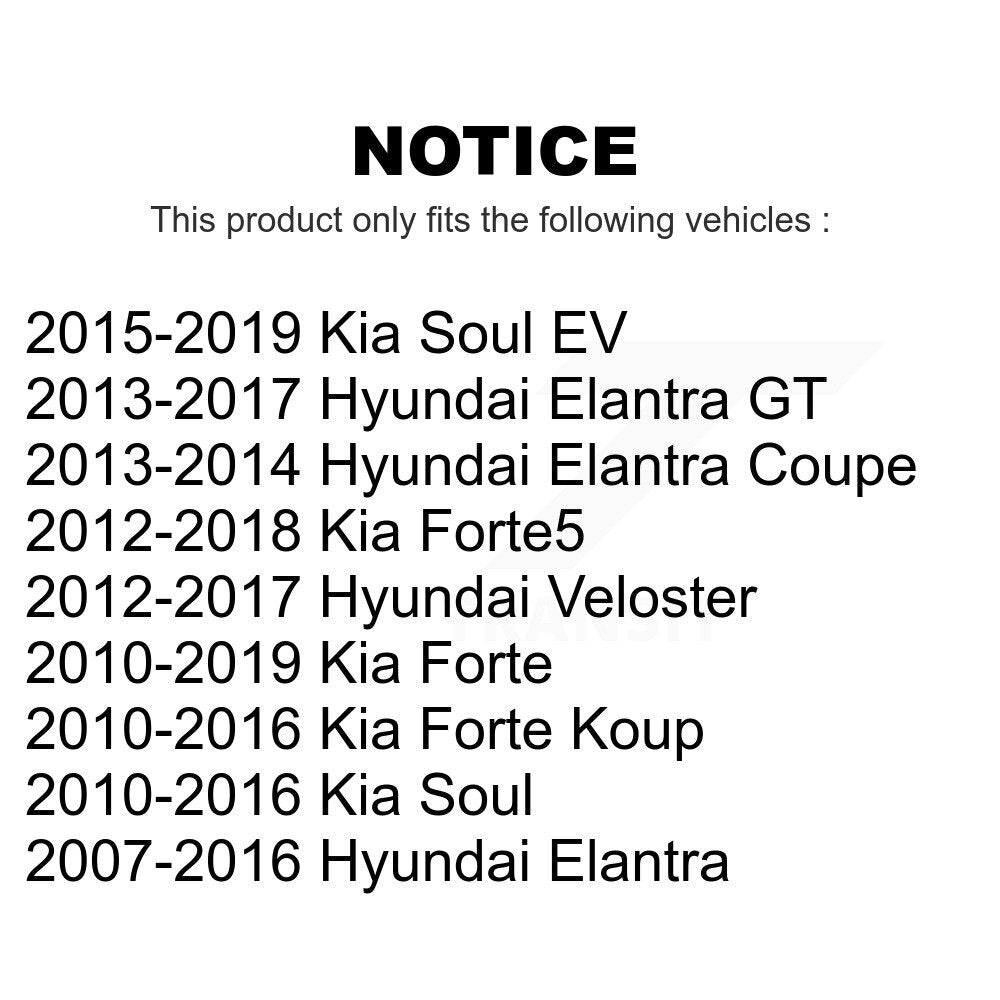 Front Wheel Bearing Pair For Kia Hyundai Elantra Soul Forte Veloster GT Forte5 Koup Coupe EV K70-100531