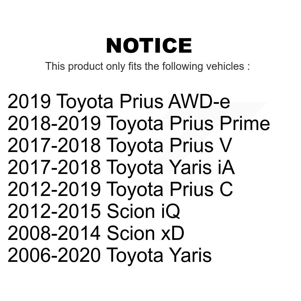 Front Wheel Bearing Pair For Toyota Yaris Prius C Scion xD iA Prime V iQ AWD-e K70-100532