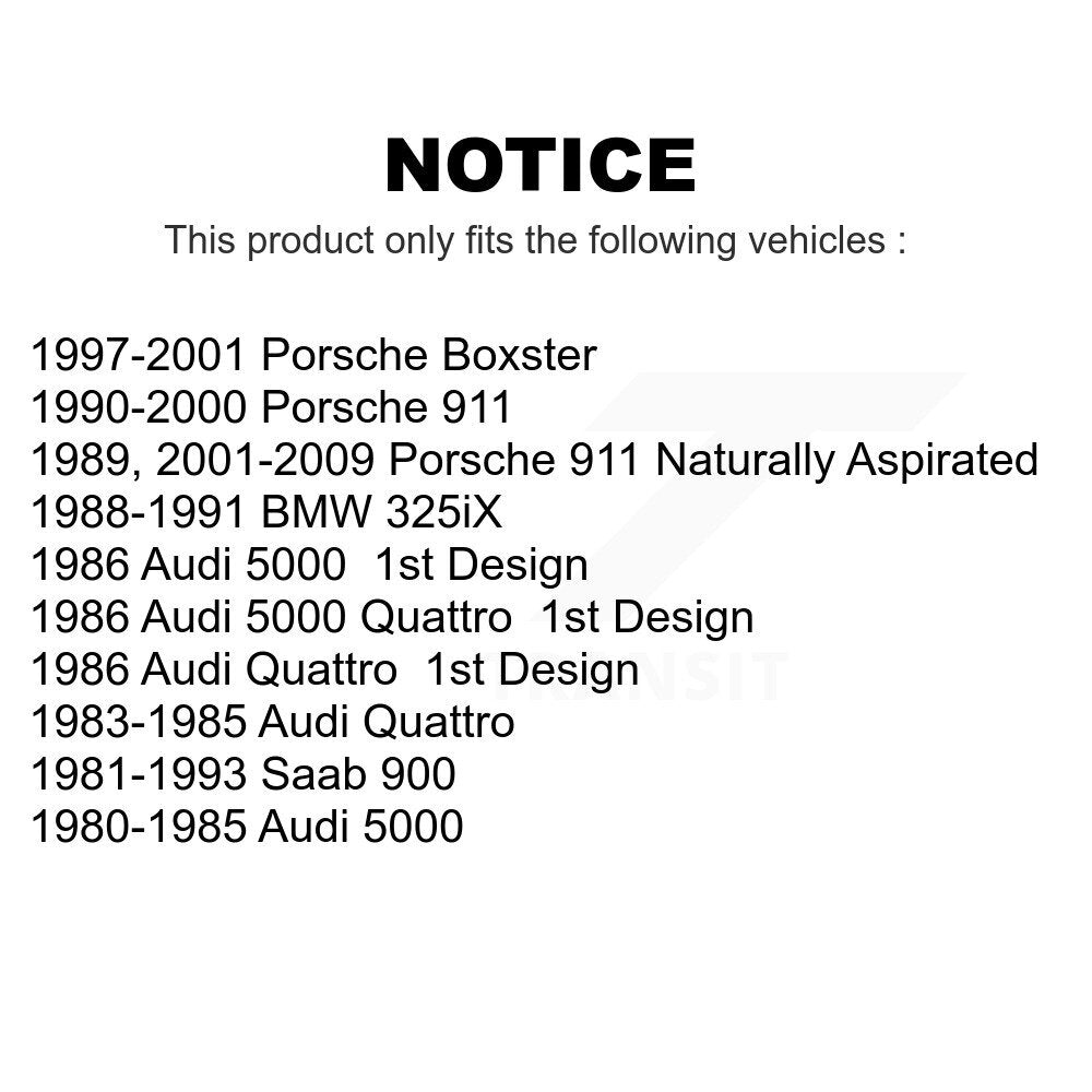 Front Wheel Bearing Pair For Porsche 911 Boxster Saab 900 Audi BMW 325iX 5000 Quattro K70-100551