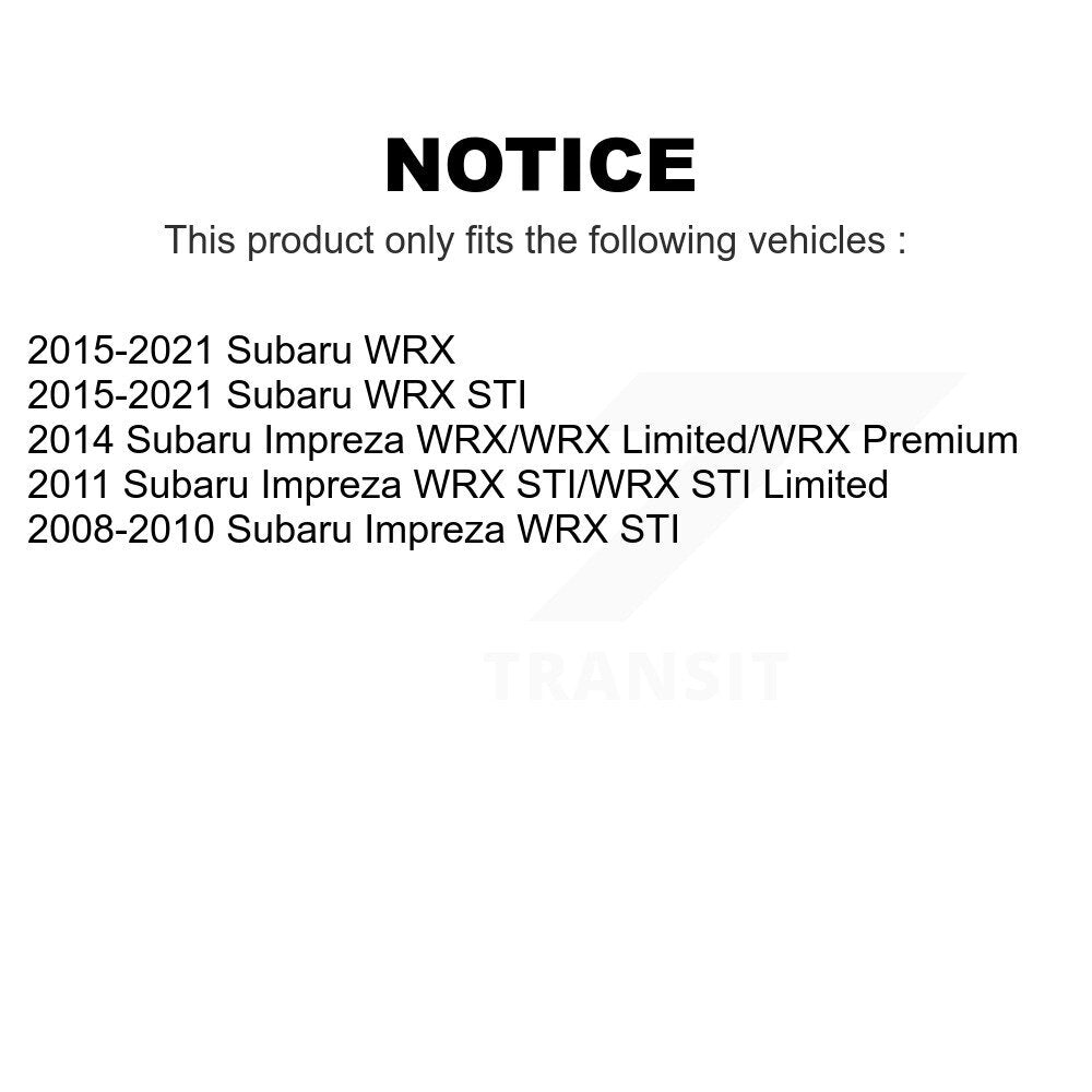 Rear Wheel Bearing And Hub Assembly Pair For Subaru Impreza WRX STI K70-100712