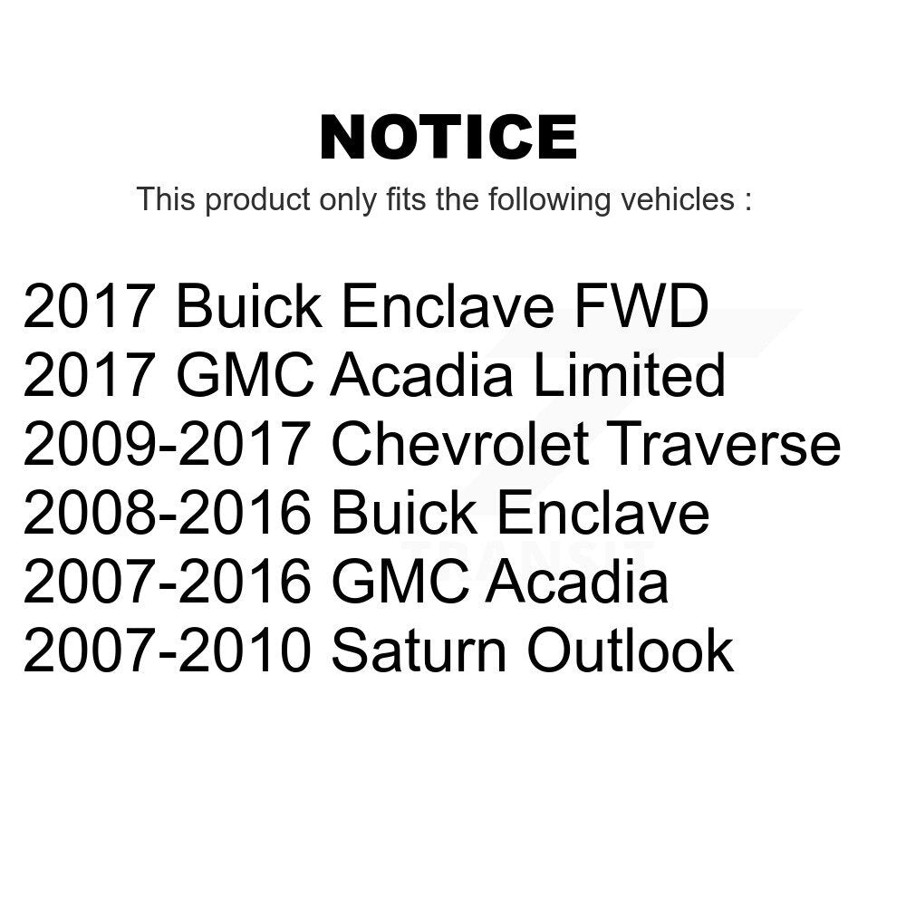 Rear Wheel Bearing And Hub Assembly Pair For Chevrolet Traverse GMC Acadia Buick Enclave Saturn Outlook Limited K70-100776