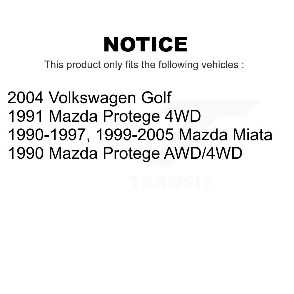 Rear Wheel Bearing Pair For Mazda Miata Volkswagen Golf Protege K70-101047