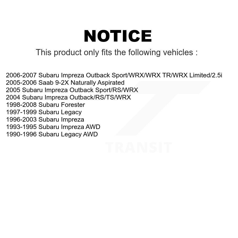 Rear Inner Wheel Bearing And Race Pair For Subaru Forester Impreza Legacy Saab 9-2X K70-101104