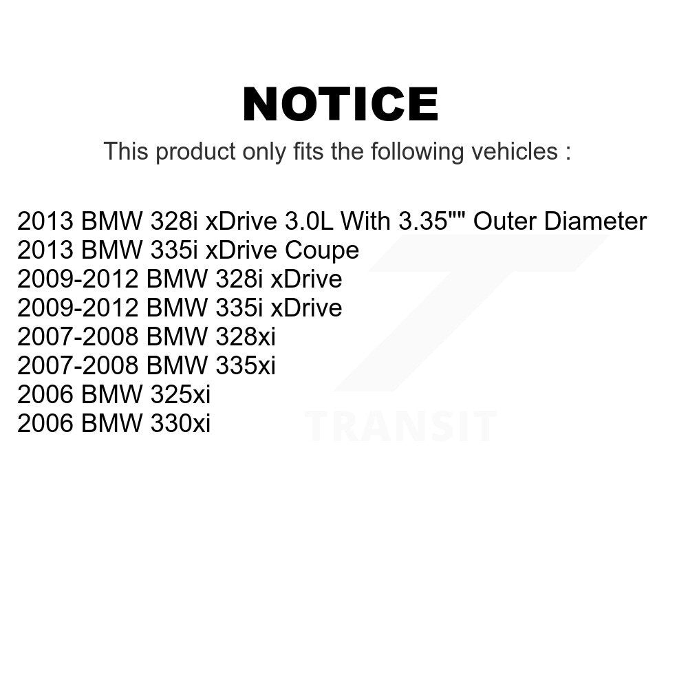 Front Rear Wheel Bearing Kit For BMW 328i xDrive 328xi 335i 325xi 335xi 330xi K70-101145