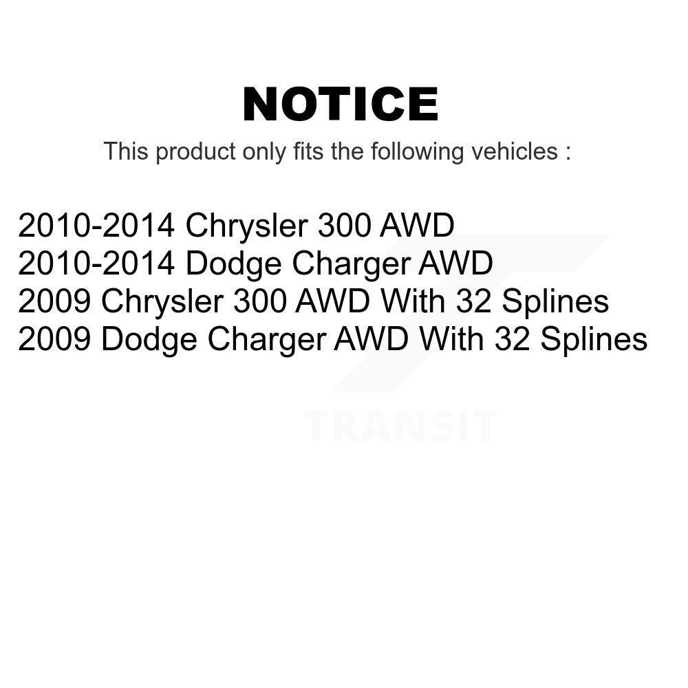Front Rear Wheel Bearing & Hub Assembly Kit For Dodge Charger Chrysler 300 AWD K70-101225