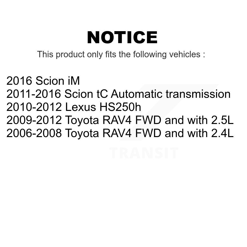 Front Rear Wheel Bearing & Hub Assembly Kit For Toyota RAV4 Scion tC Lexus HS250h iM K70-101241