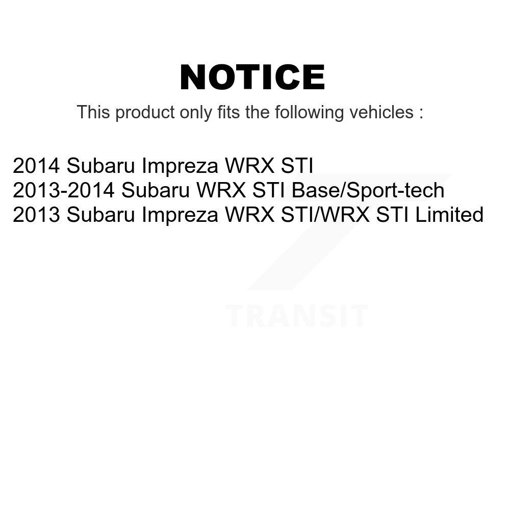 Front Rear Wheel Bearing & Hub Assembly Kit For Subaru Impreza WRX STI K70-101273
