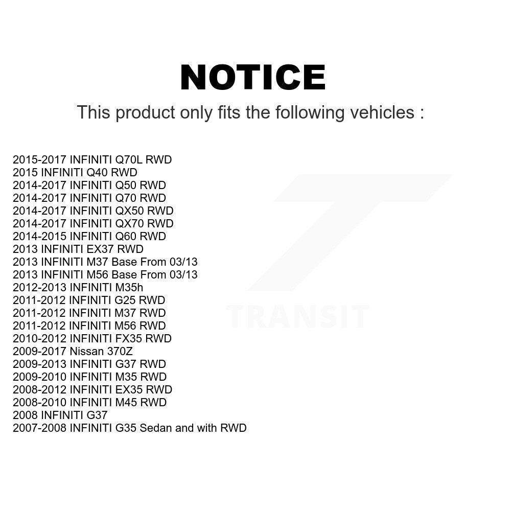 Front Rear Wheel Bearing & Hub Assembly Kit For INFINITI G37 Q50 G35 Nissan 370Z QX50 EX35 M37 QX70 FX35 G25 Q60 Q70 Q40 Q70L M35 M56 M45 EX37 M35h K70-101282