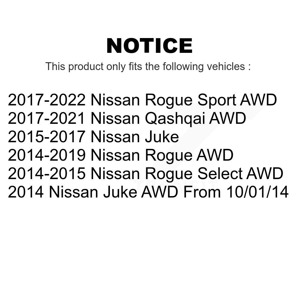 Rear Wheel Bearing And Hub Assembly Pair For Nissan Rogue Sport Select Juke Qashqai K70-101332