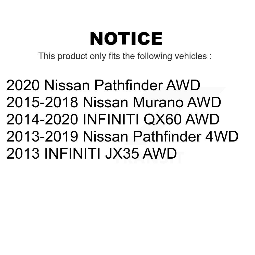 Front Rear Wheel Bearing & Hub Assembly Kit For Nissan Pathfinder Murano INFINITI QX60 JX35 K70-101429
