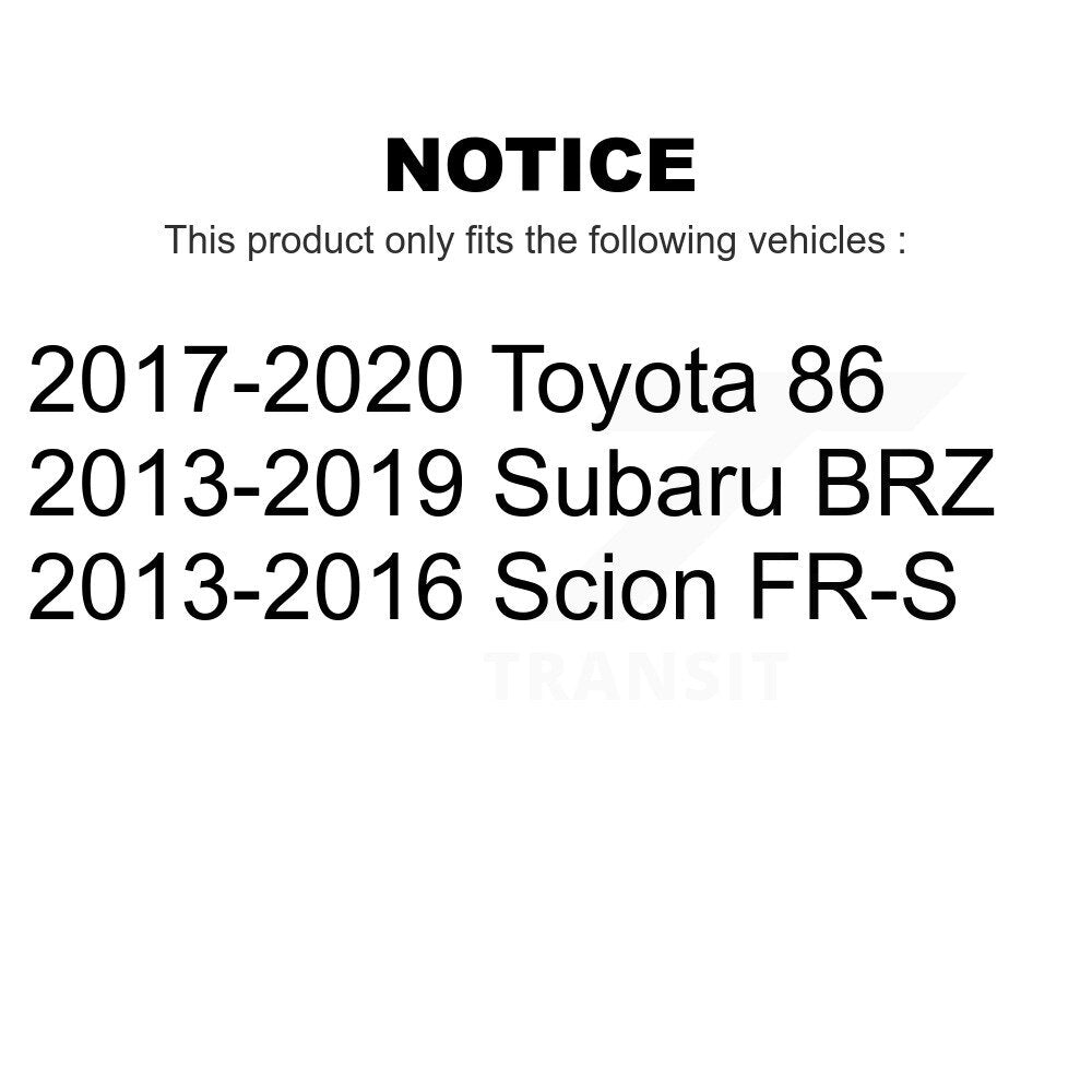 Front Rear Wheel Bearing & Hub Assembly Kit For Scion FR-S Subaru BRZ Toyota 86 K70-101437