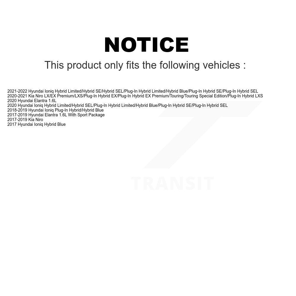 Rear Wheel Bearing And Hub Assembly Pair For Hyundai Elantra Kia Niro Ioniq K70-101512