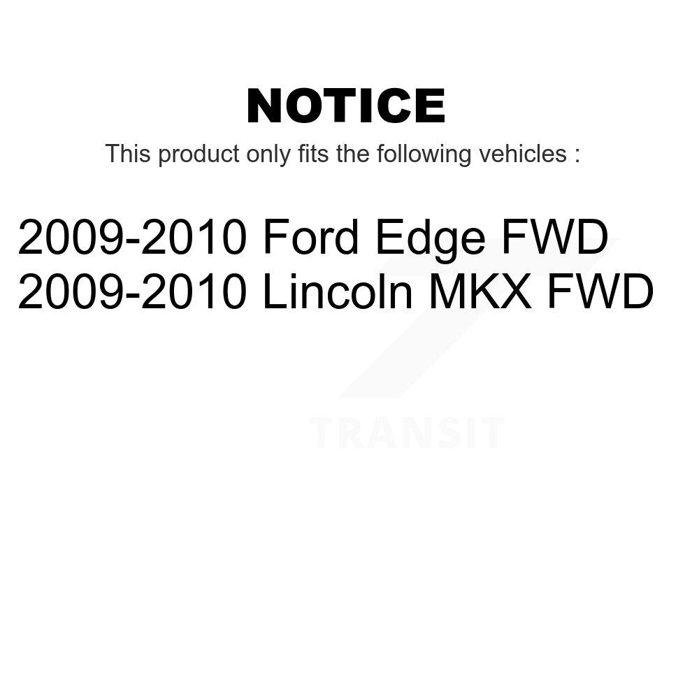 Front Rear Wheel Bearing And Hub Assembly Kit For 2009-2010 Ford Edge Lincoln MKX FWD K70-101599