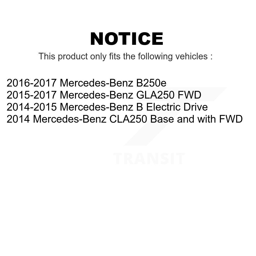 Front Rear Wheel Bearing And Hub Assembly Kit For Mercedes-Benz GLA250 CLA250 B Electric Drive B250e K70-101695