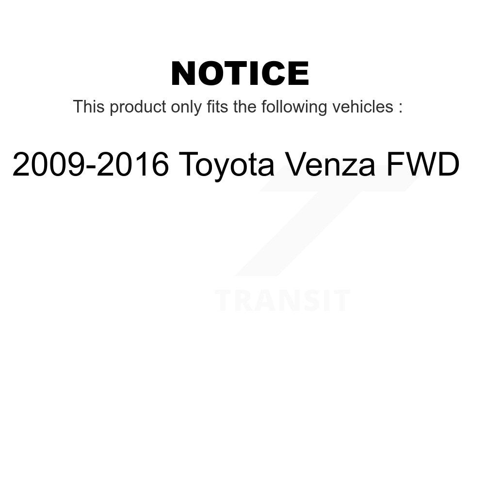Front Rear Wheel Bearing And Hub Assembly Kit For 2009-2016 Toyota Venza FWD K70-101705