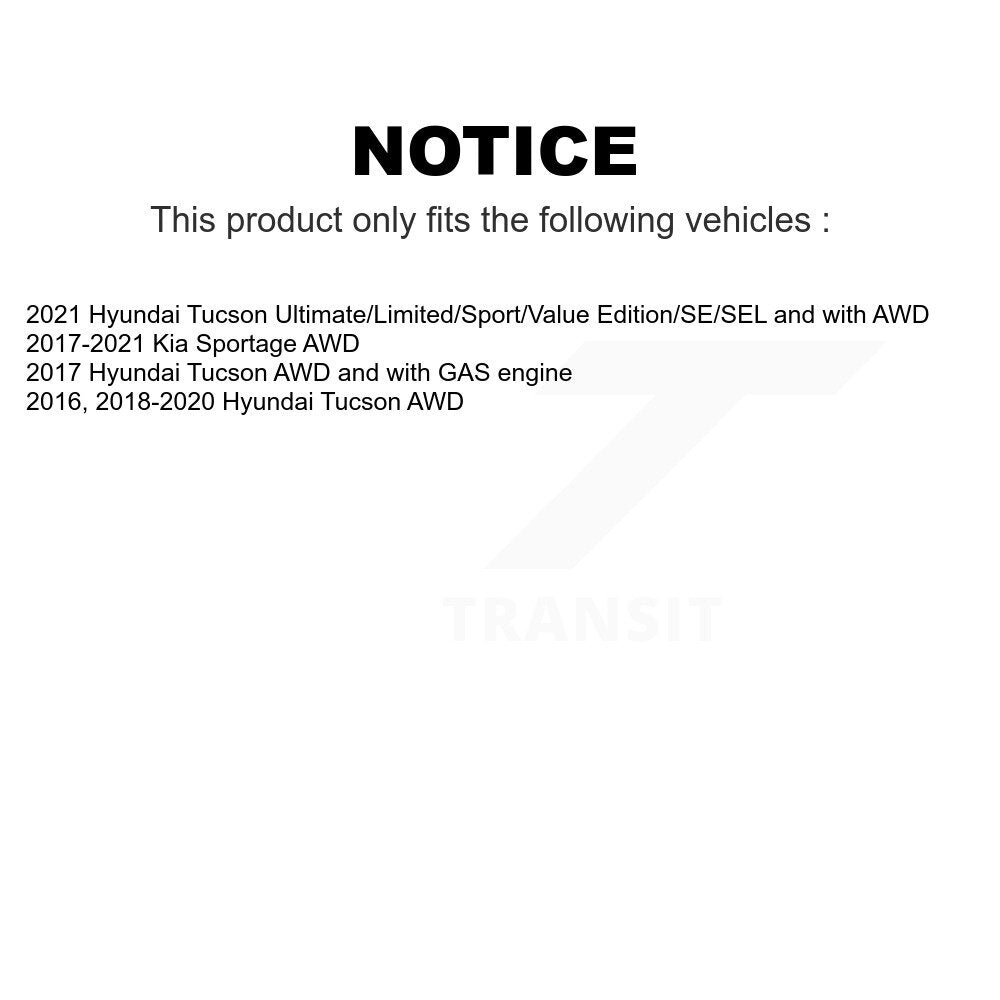 Front Rear Wheel Bearing & Hub Assembly Kit For Hyundai Tucson Kia Sportage K70-101708