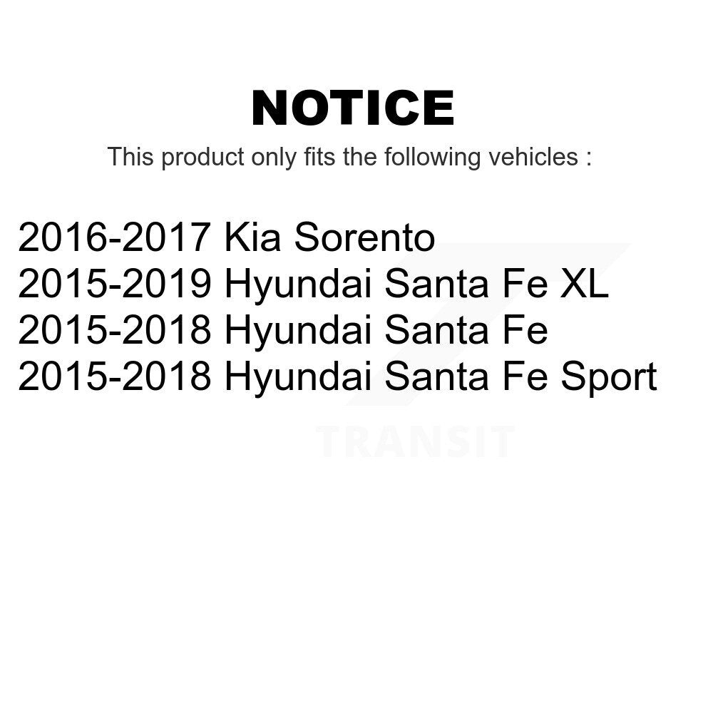 Front Wheel Bearing And Hub Assembly Pair For Hyundai Santa Fe Sport Kia Sorento XL K70-101714