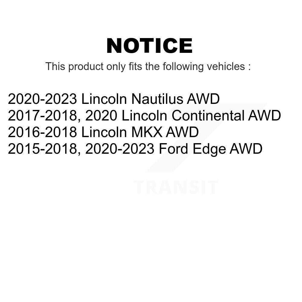 Front Rear Wheel Bearing & Hub Assembly Kit For Ford Edge Lincoln MKX Continental Nautilus AWD K70-101752