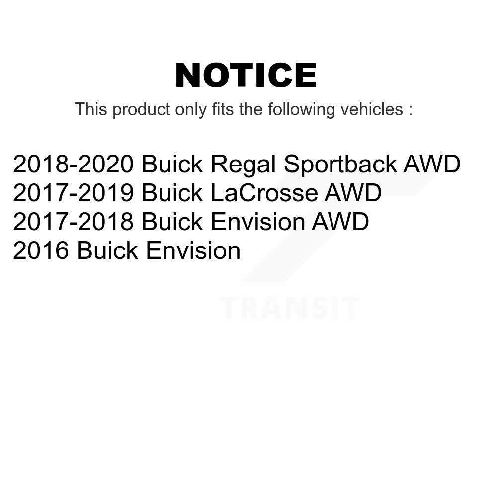 Rear Wheel Bearing And Hub Assembly Pair For Buick Envision LaCrosse Regal Sportback K70-101772