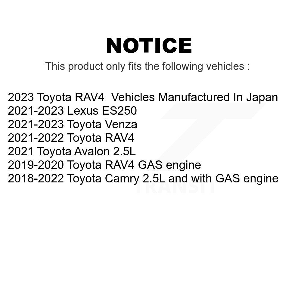 Front Wheel Bearing And Hub Assembly Pair For Toyota Camry RAV4 Lexus ES250 Venza Avalon K70-101808