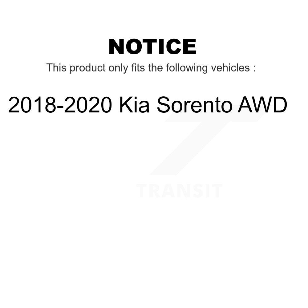 Rear Wheel Bearing And Hub Assembly Pair For 2018-2020 Kia Sorento AWD K70-101836