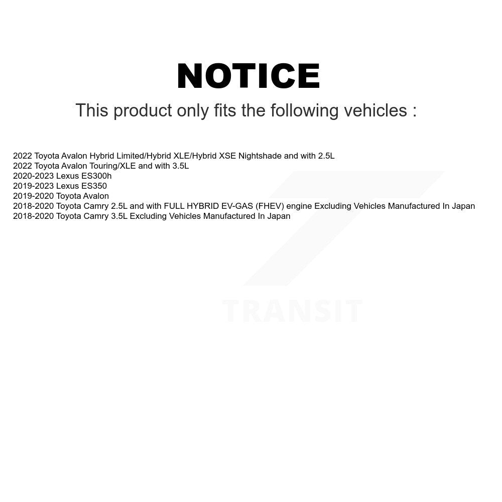 Front Rear Wheel Bearing & Hub Assembly Kit For Toyota Camry Lexus ES350 Avalon ES300h K70-101848