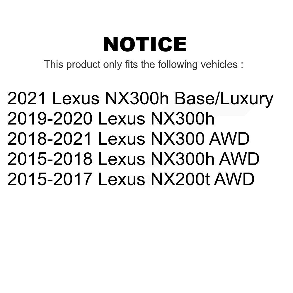 Front Rear Wheel Bearing & Hub Assembly Kit For Lexus NX200t NX300 NX300h K70-101864