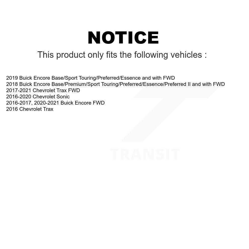 Rear Wheel Bearing And Hub Assembly Pair For Chevrolet Trax Buick Encore Sonic K70-101882