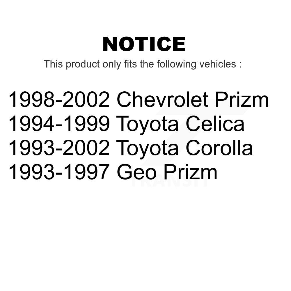Front Rear Suspension Link Kit For Toyota Corolla Prizm Chevrolet Geo Celica K72-100837