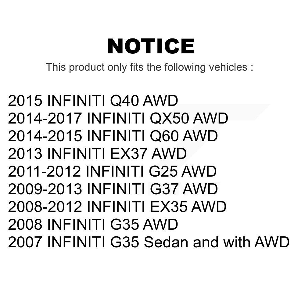 Front Rear Suspension Link Kit For INFINITI G37 G35 QX50 EX35 G25 Q60 Q40 EX37 K72-100845