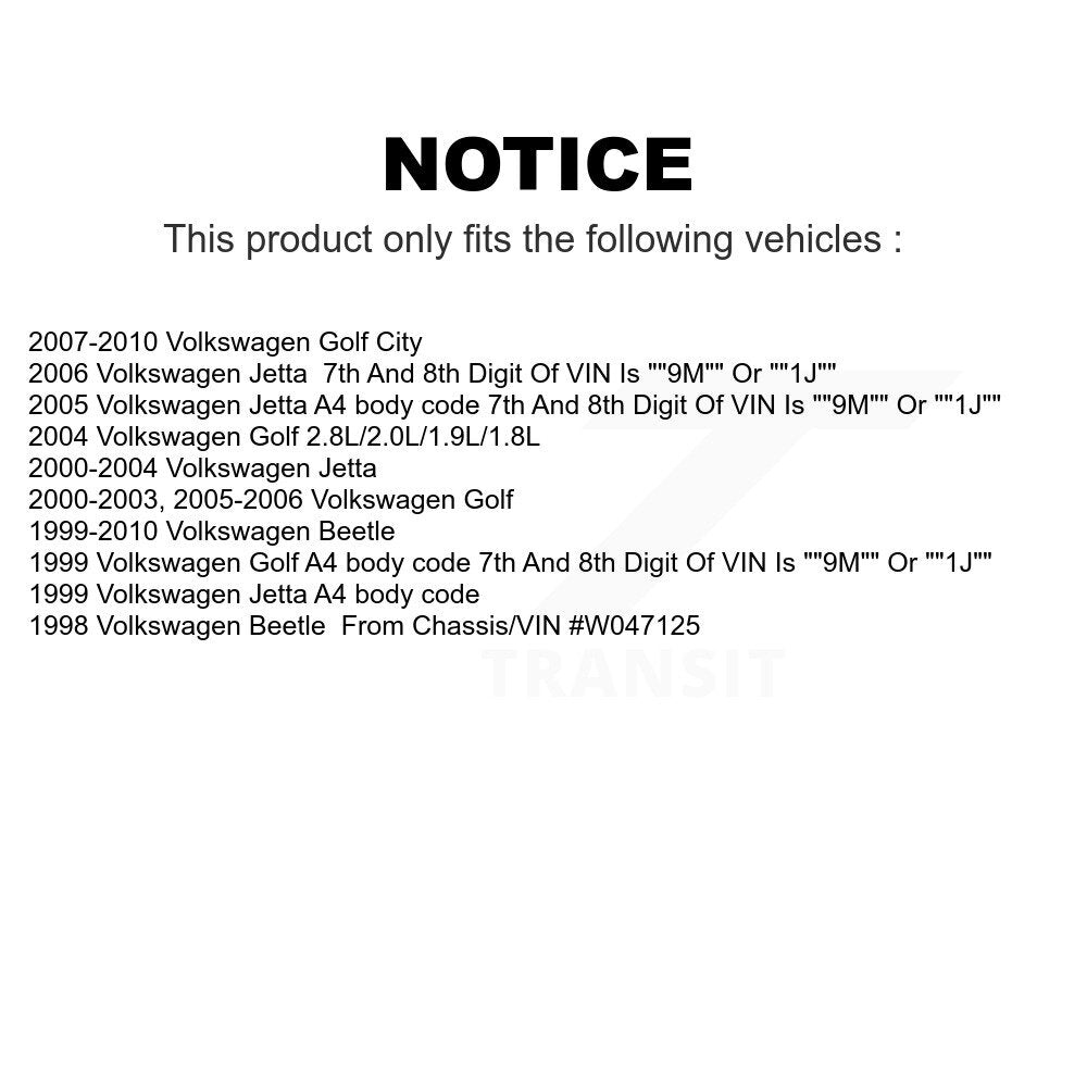 Front Suspension Control Arm And Tie Rod End Kit For Volkswagen Jetta Beetle Golf City K72-101010