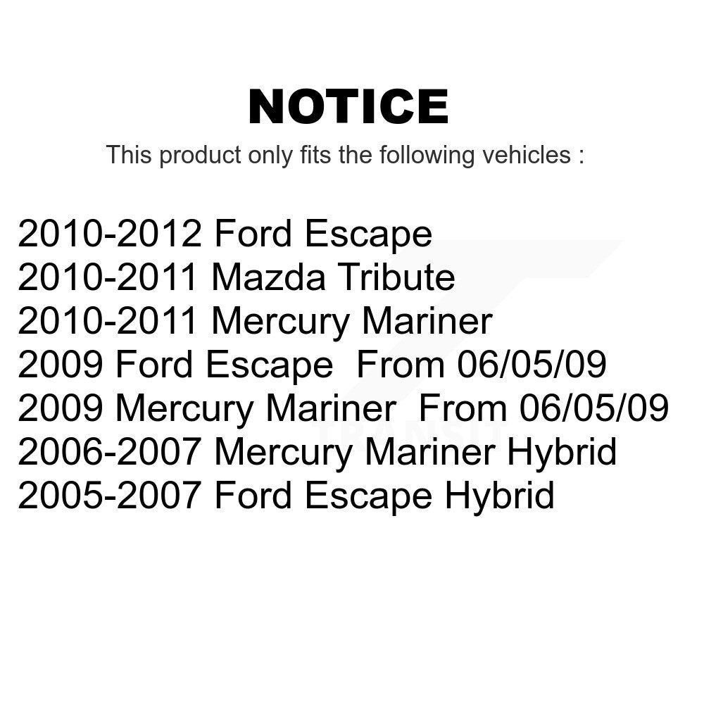 Front Suspension Control Arm And Tie Rod End Kit For Ford Escape Mercury Mariner Mazda Tribute K72-101054