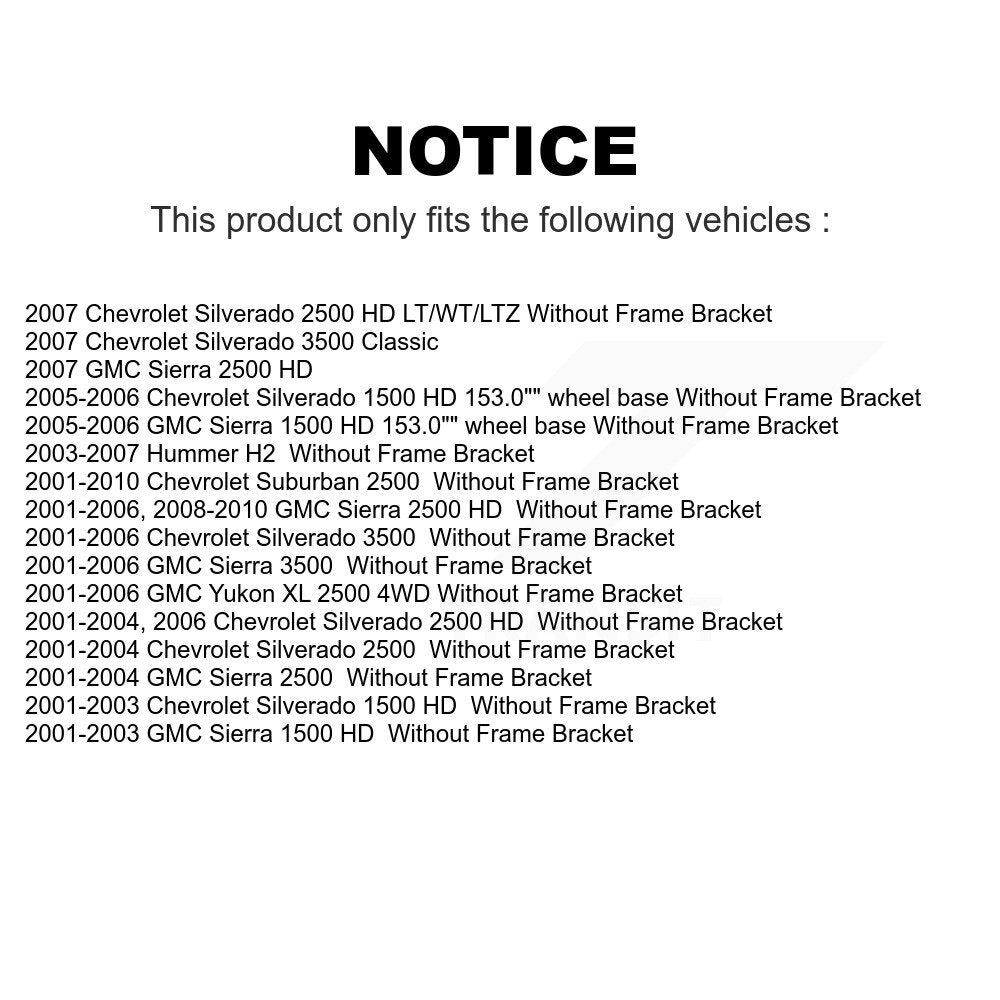 Front Control Arms Assembly And Lower Ball Joints Tie Rods Link Sway Bar Suspension Kit (13Pc) For Chevrolet Silverado 2500 HD GMC Sierra 3500 Hummer H2 1500 Suburban Classic Yukon XL K72-101178