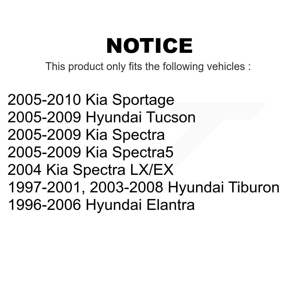 Rear Suspension Strut Shock Mounting Kit For Hyundai Kia Elantra Spectra Sportage Tucson Tiburon Spectra5 K73-100003